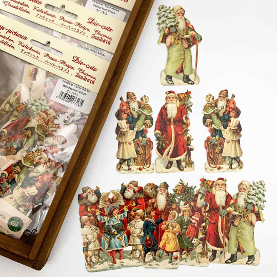 German Santas Loose Christmas Paper Scrap Pack